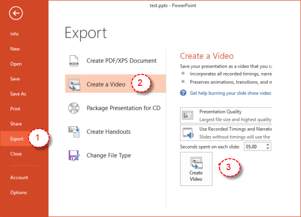 office 2016 for mac ppt to mp4 audio work